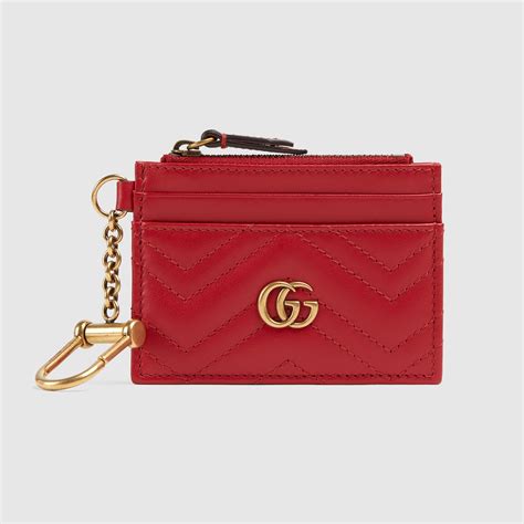 red gucci card holder mens|authentic Gucci keychain.